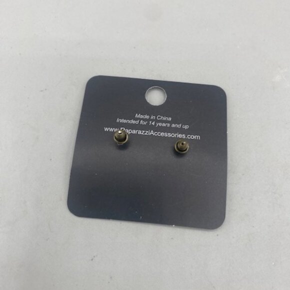 Paparazzi Wing Bling Brass Earrings - Picture 2 of 2